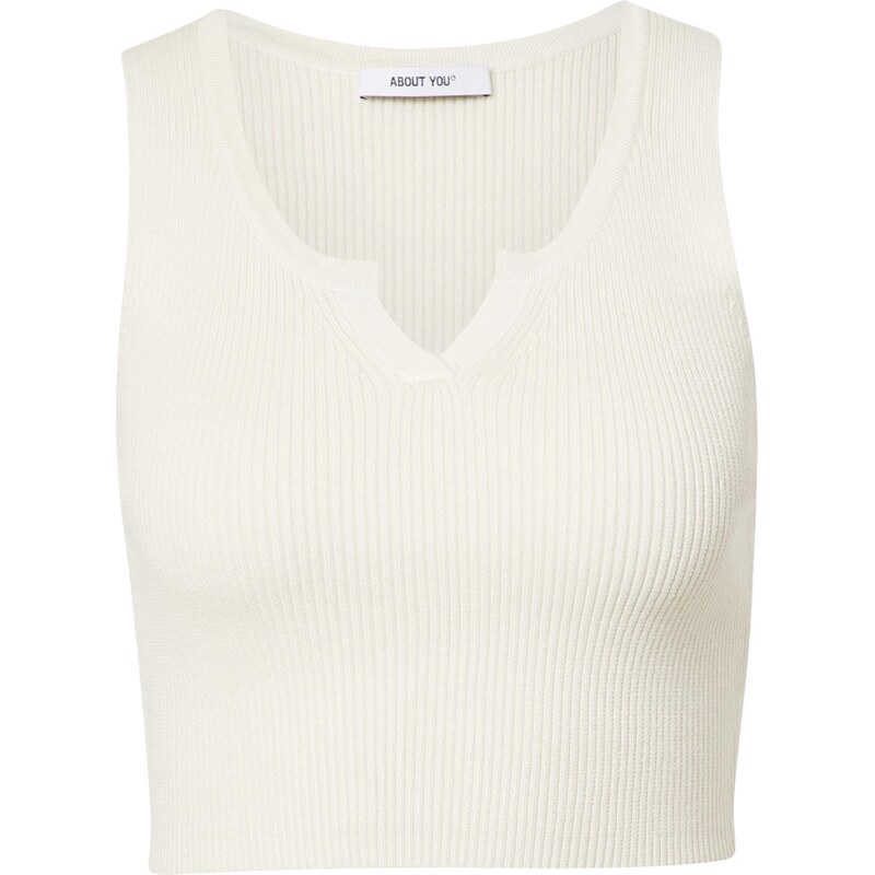 ABOUT YOU Vyšívaný top Line biela 56522421