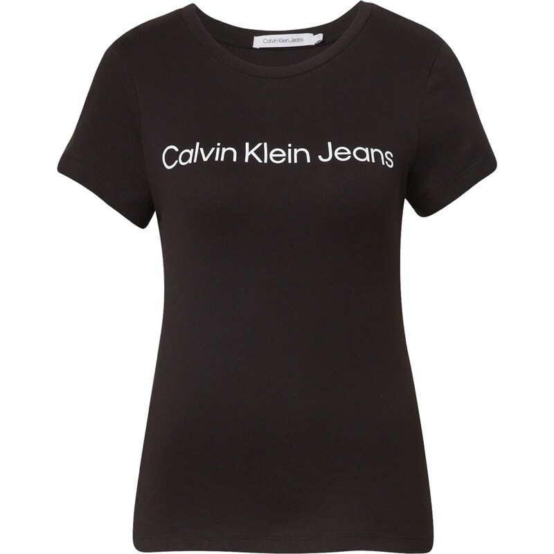 Calvin Klein Jeans Tričko čierna / biela