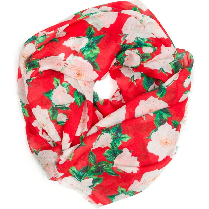Blaire Dámska šatka Mimi s motívom kvetov červená 64987416