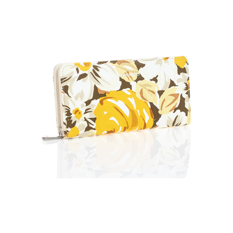DIANA&CO Peňaženka - DianaCo pestré kvietky mandľová 33801309