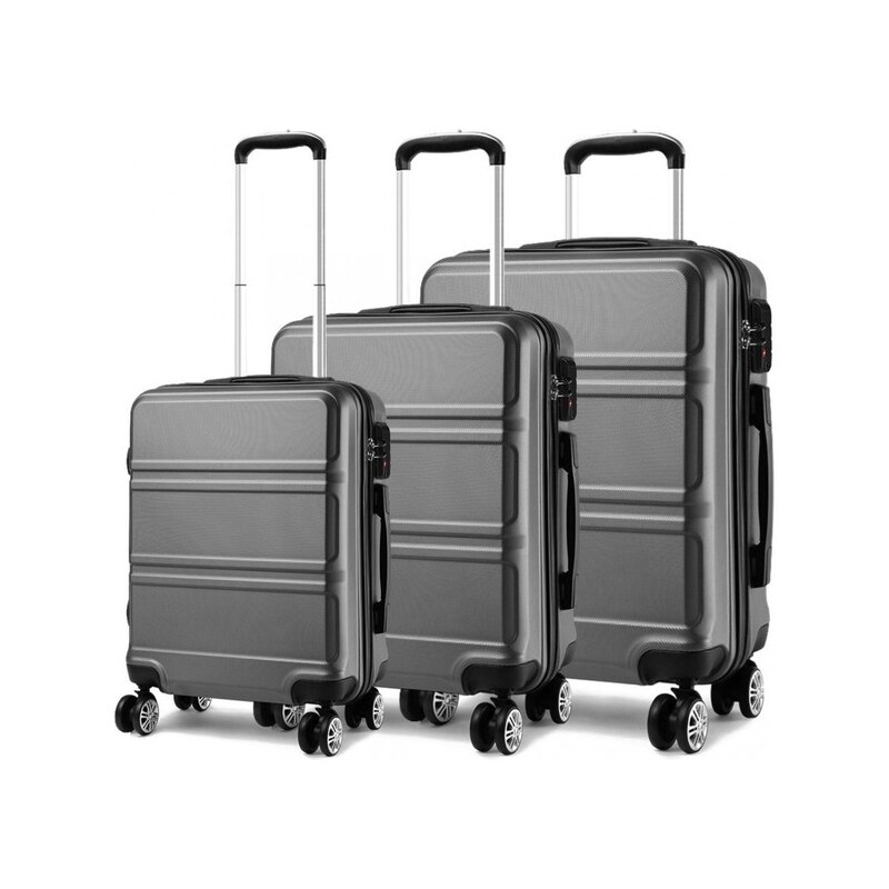 KONO Set cestovných kufrov Ariel, šedý 33801328