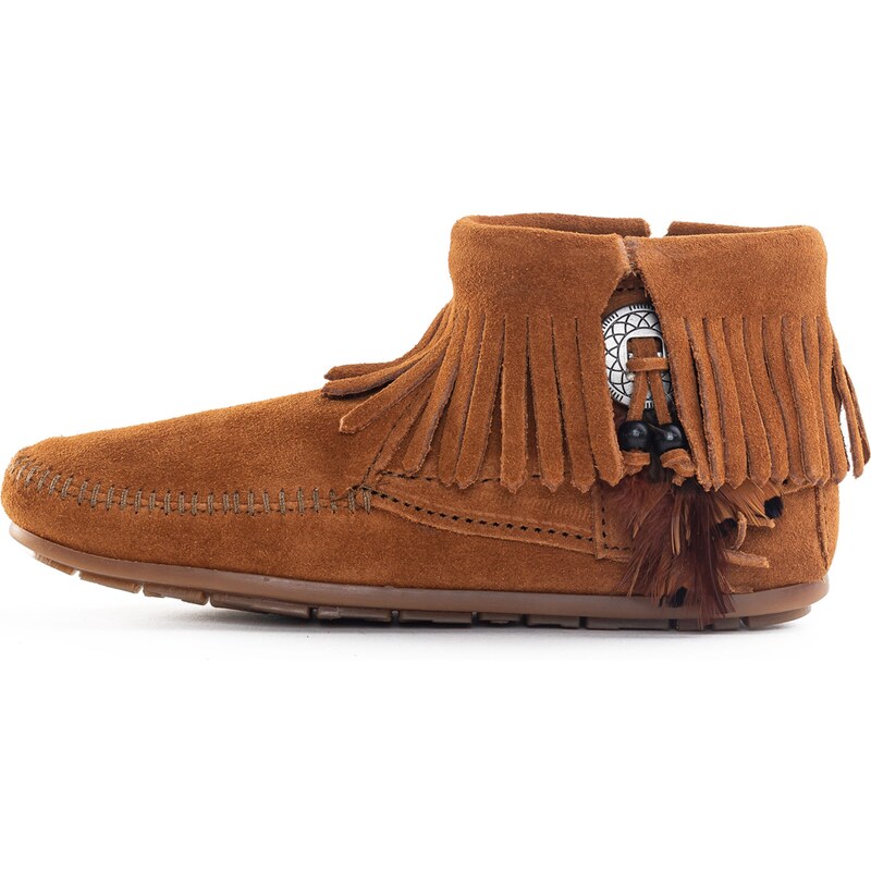 Minnetonka Členkové čižmy Concho gaštanová / čierna / strieborná 54231865