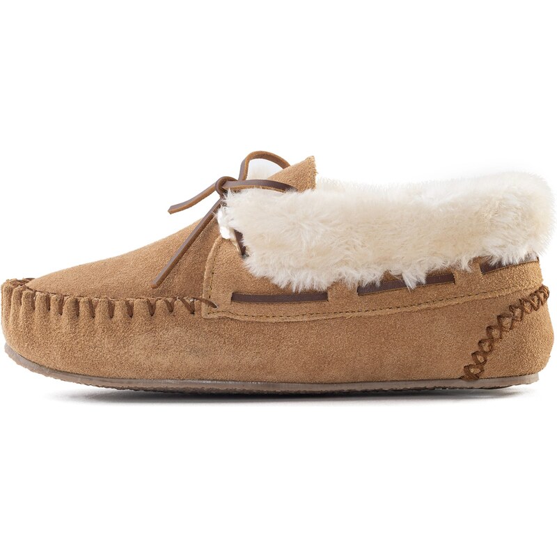 Minnetonka Mokasíny Chrissy hnedá / biela 54231971
