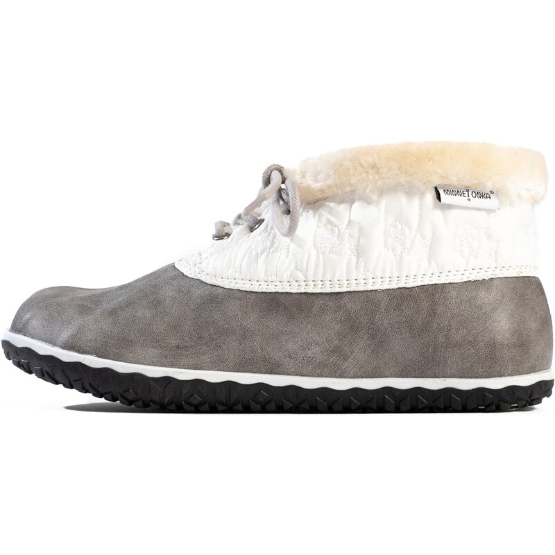 Minnetonka Členkové čižmy Tega krémová / sivá / biela 54232002