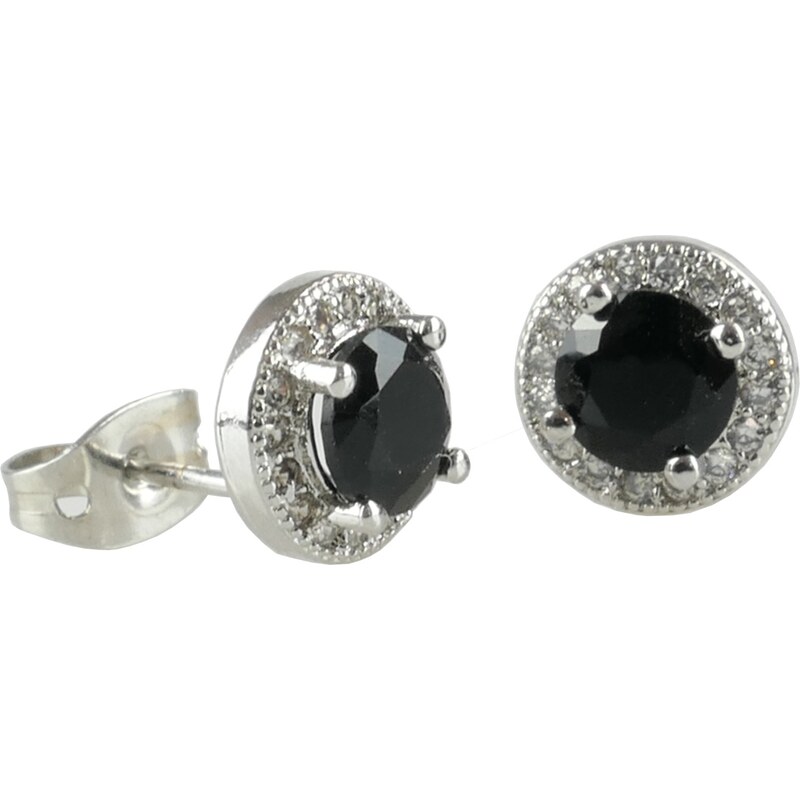 CITY STORM Napichovacie náušnice z chirurgickej ocele zdobené čiernym 66853617