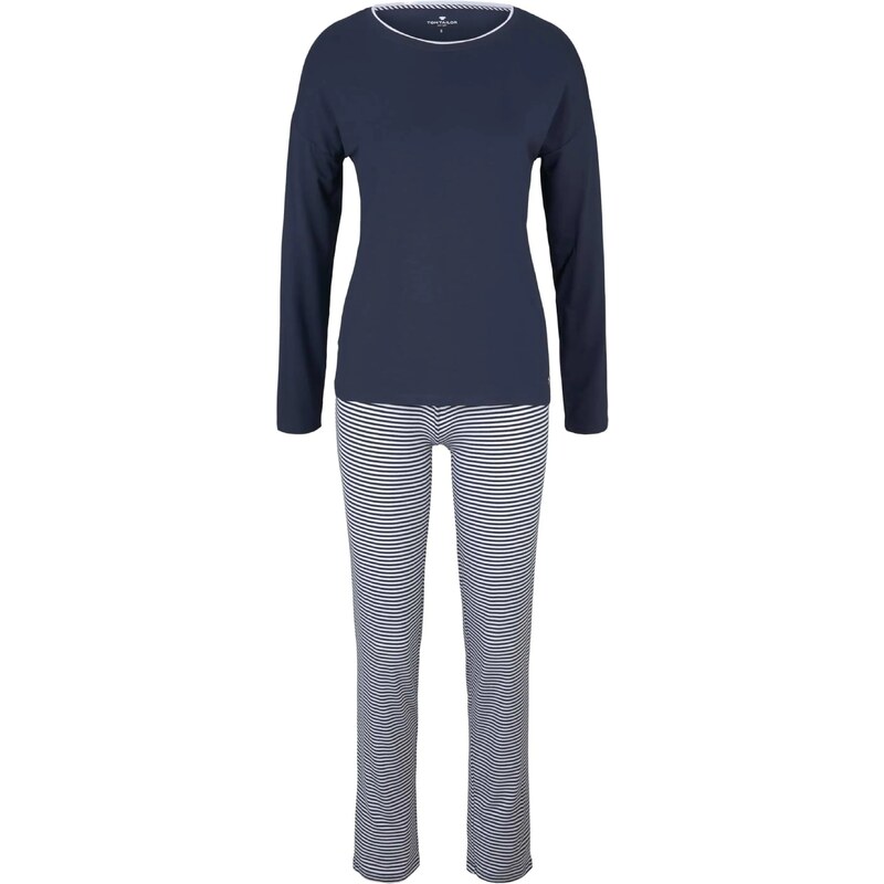 TOM TAILOR Pyžamo námornícka modrá / biela 34216639
