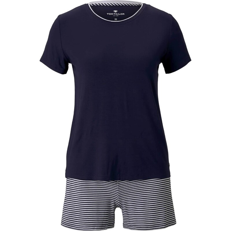 TOM TAILOR Kraťasy tmavomodrá / biela 34216678