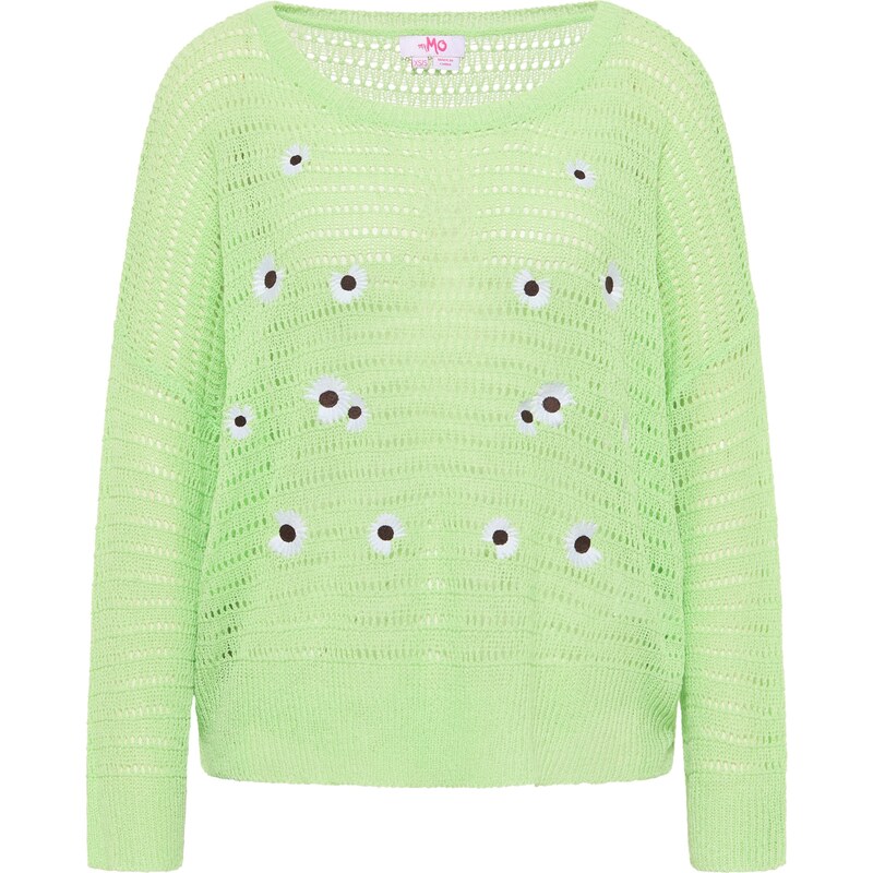 MYMO Sveter svetlozelená / čierna / biela 65867737