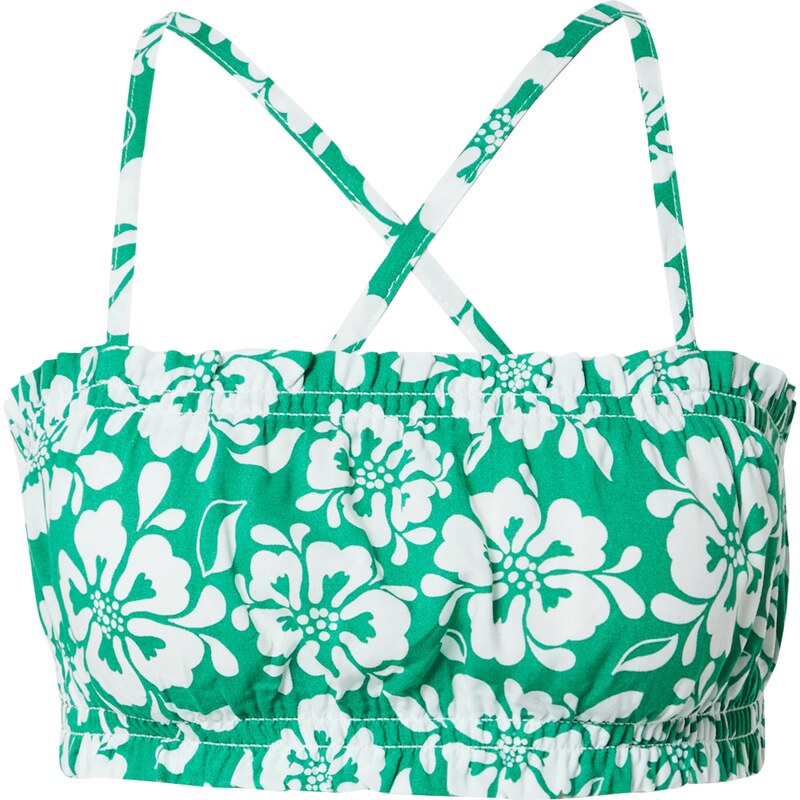 Monki Top zelená / biela 54232592