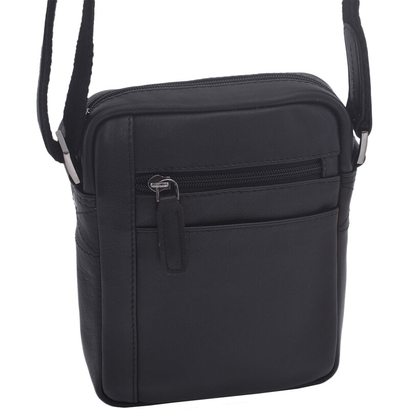 Mercucio Pánske kožené crossbody čierna nappa 250840 64961515