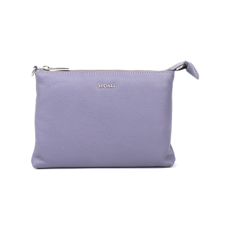 SEGALI Dámska kožená crossbody kabelka A6B Lavender 66595931