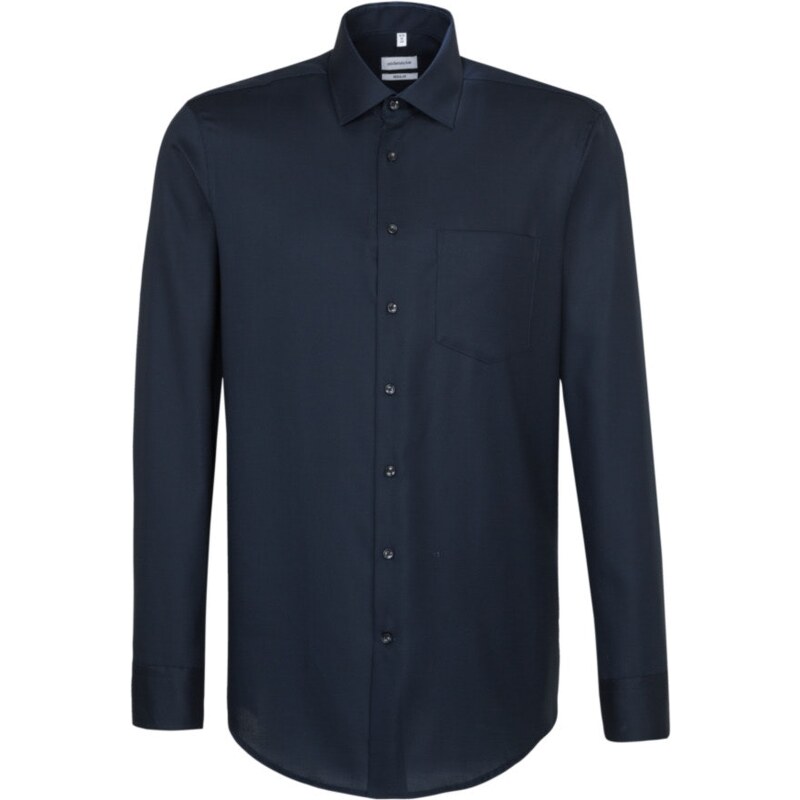 Pánská popelínová elegantní tmavě modrá non iron košile Regular fit s 34898927