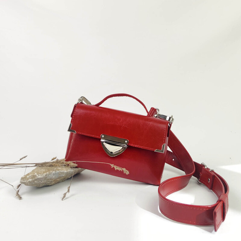 Ammyla Kožená kabelka MiniMe (červená)