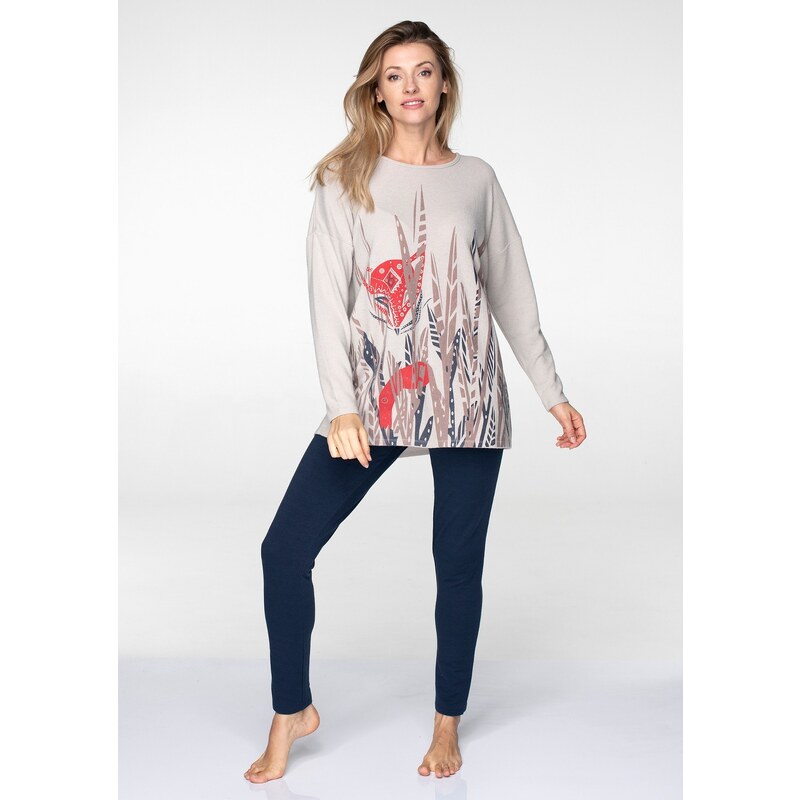 KEY Dámske pyžamo | béžová Key-736 33884392