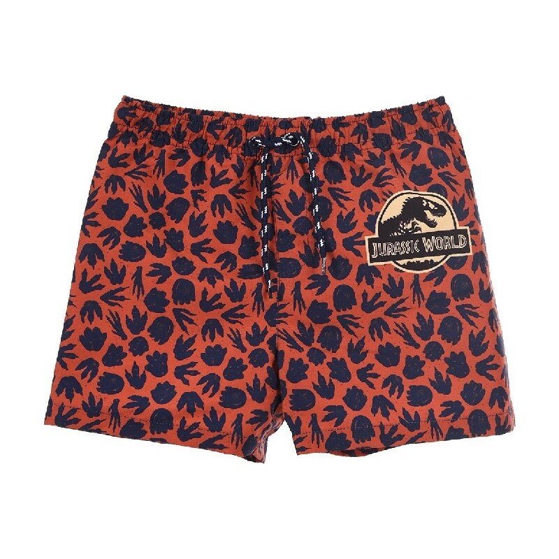 Tmavo-oranžové vzorované chlapčenské plavky Jurassic World 33972046