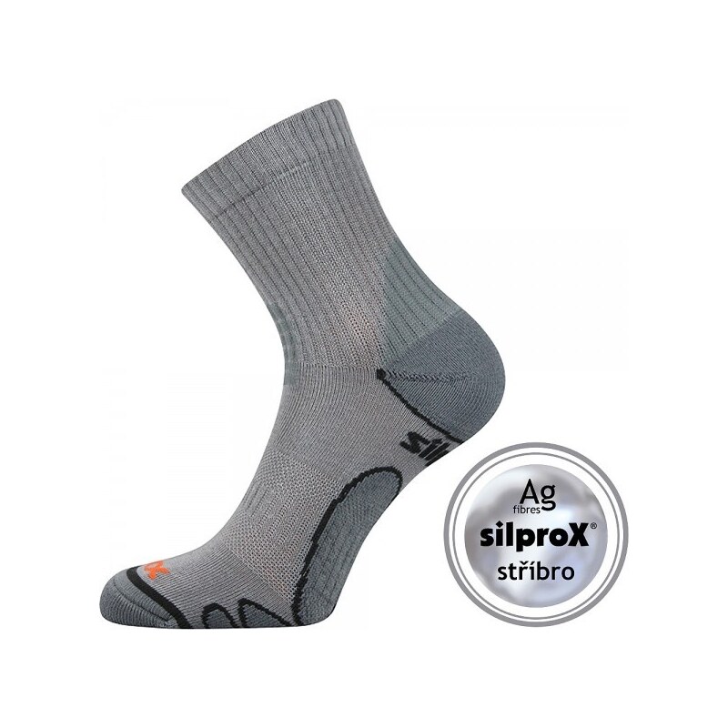 SILO sportovní antibakteriální ponožky se stříbrem VoXX Sv. sivá 39-42 33904186