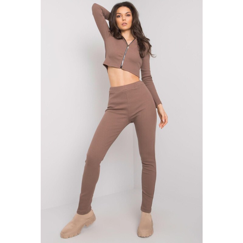 MladaModa Crop-topová tepláková súprava Ivette so zipsom farba 33898390