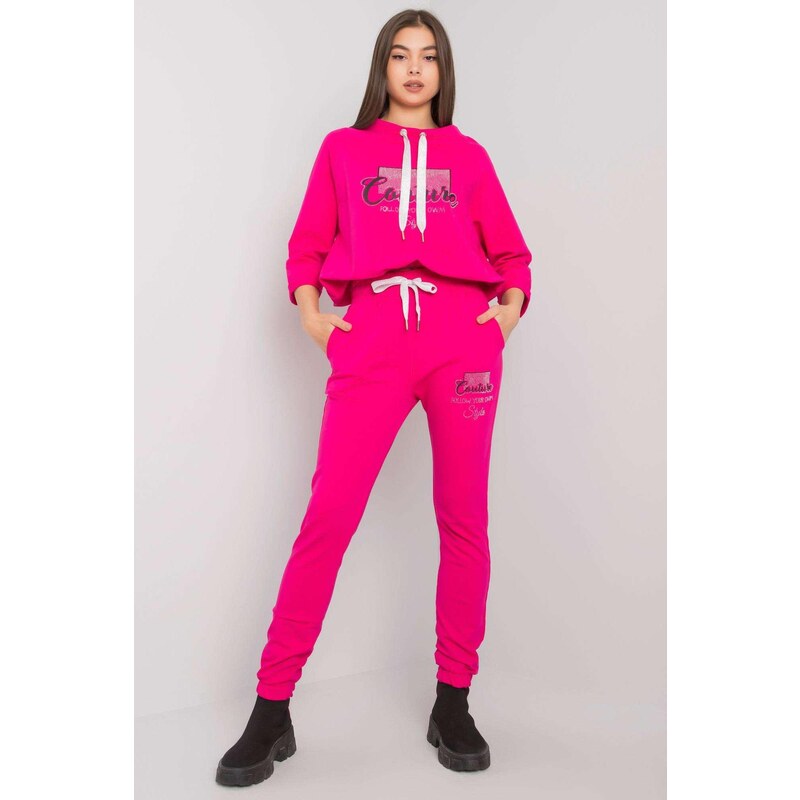 MladaModa Tepláková súprava Martille s aplikáciou zo zirkónov fuksiová 33898456