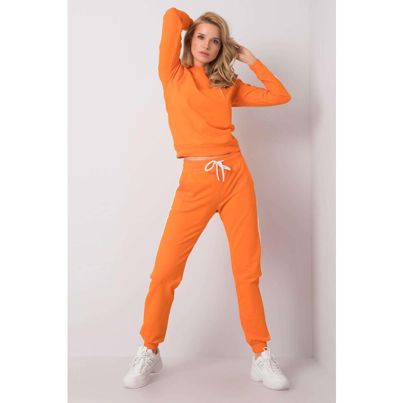 MladaModa Tepláková súprava Aveline s pruhmi oranžová 33898508