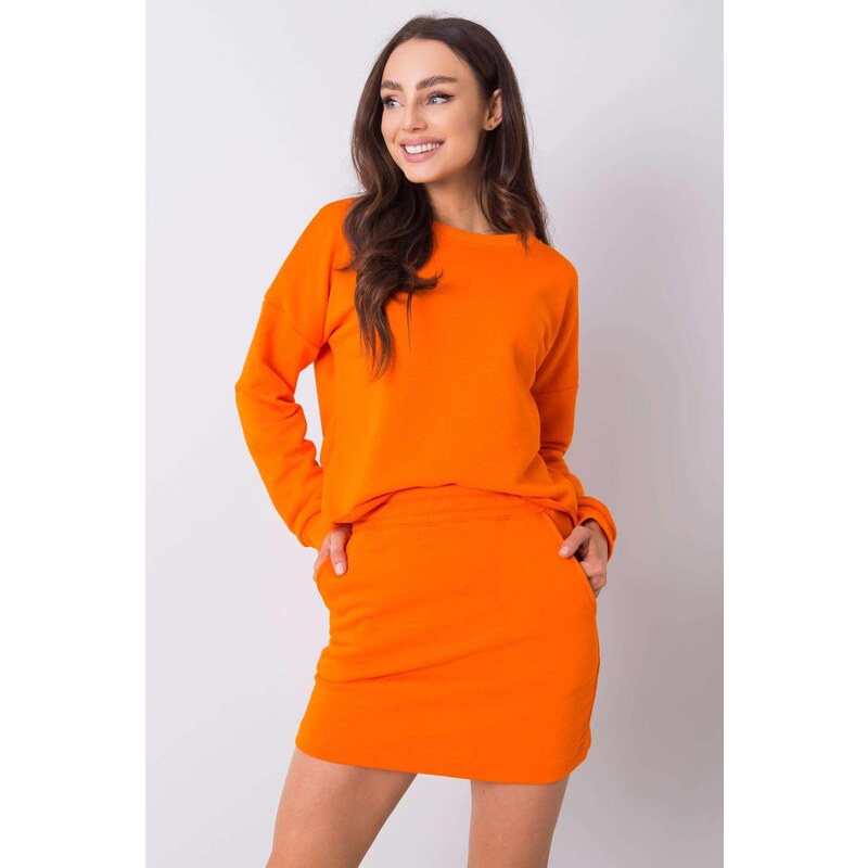 MladaModa Krátka súprava Daniela s blúzkou a sukňou oranžová 33898523