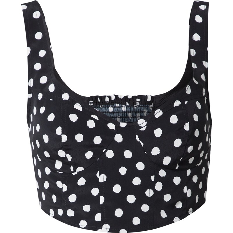 Nasty Gal Top čierna / biela 54630144