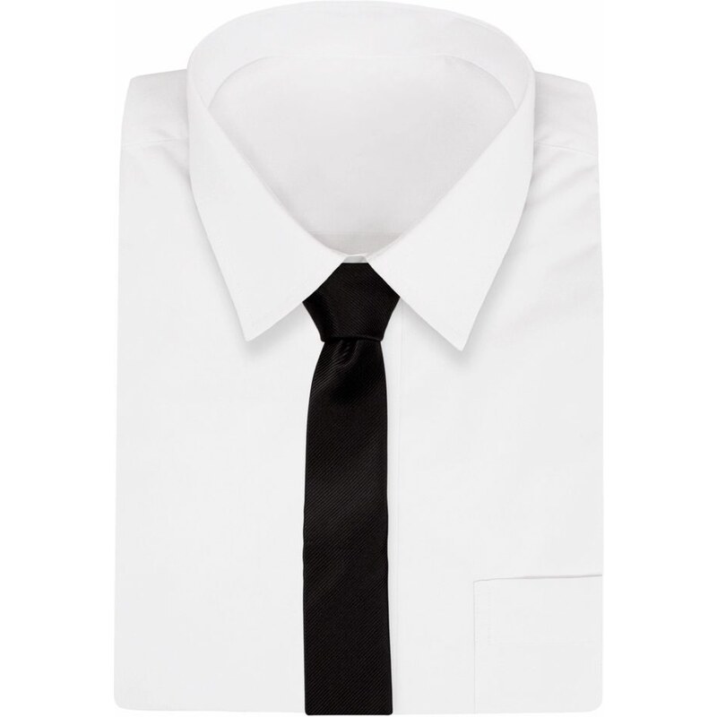 Čierna elegantná kravata Angelo di Monti