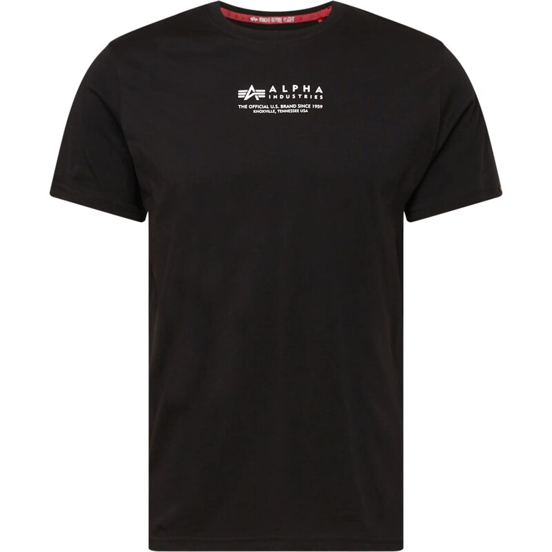 ALPHA INDUSTRIES Tričko čierna / biela 66608559