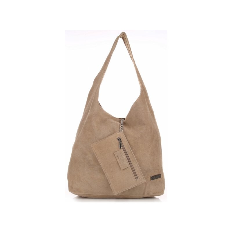 Kožené kabelka shopper bag Vittoria Gotti béžová V8802 64502419