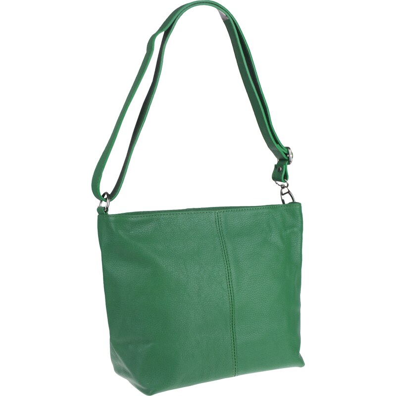 Zelená kožená talianska crossbody kabelka Prisca Verde Chiaro 11414801