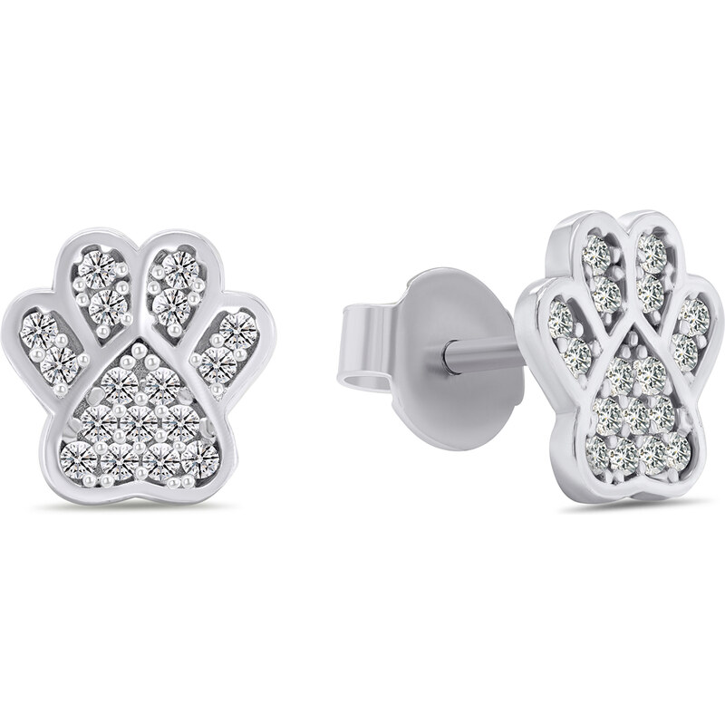 Brilio Silver Hravé strieborné náušnice Labky EA507W 66594746