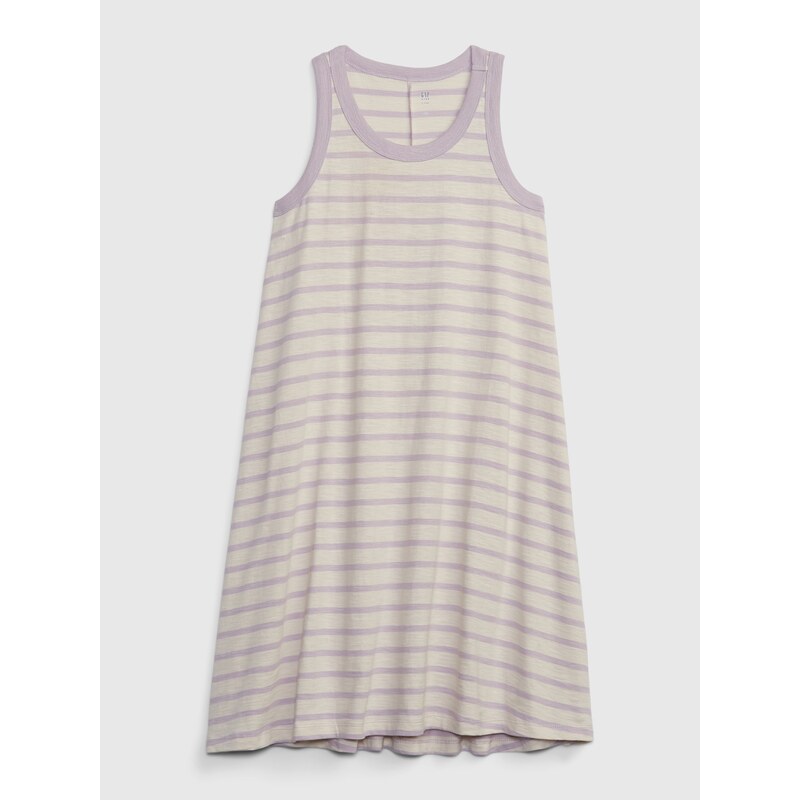 Krémovo-fialové dievčenské pruhované šaty GAP 50513058