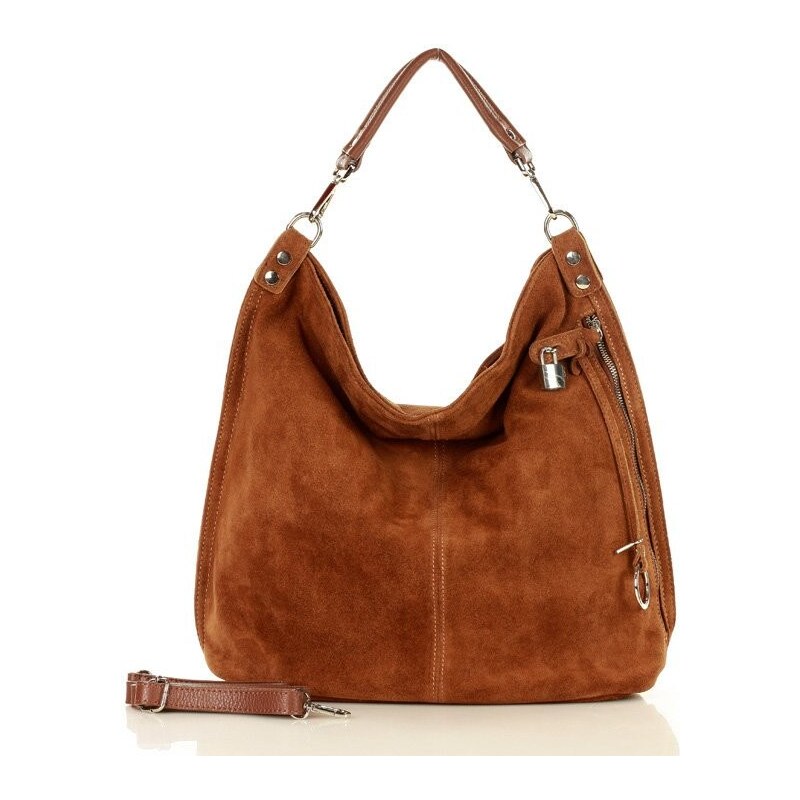 GENUINE LEATHER MARCO MAZZINI Kožená kabelka na rameno Renella nubuk | 33998386