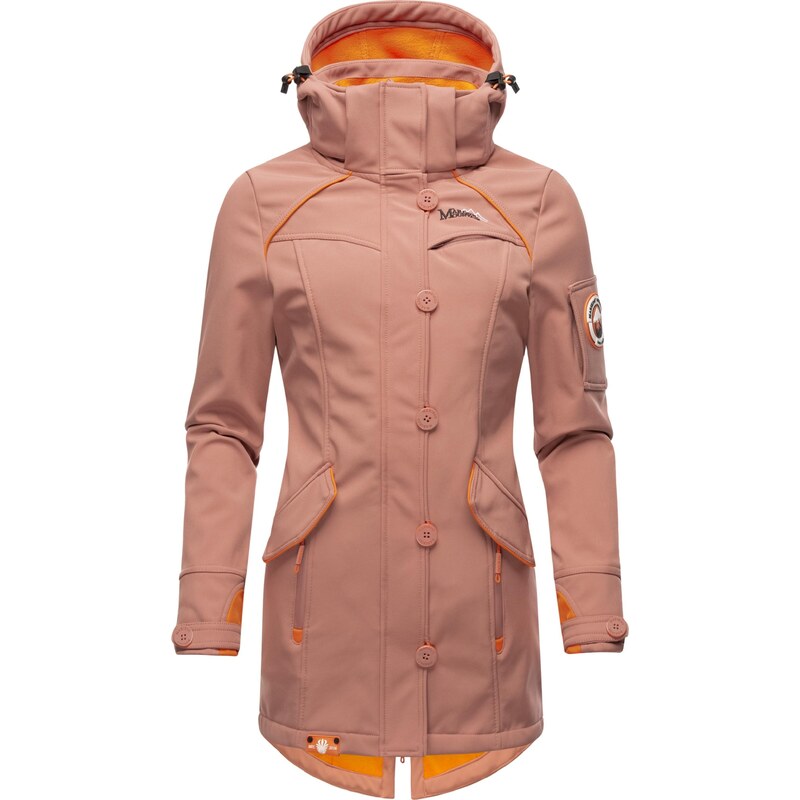 MARIKOO Funkčná bunda Soulinaa svetlohnedá / oranžová 65576890