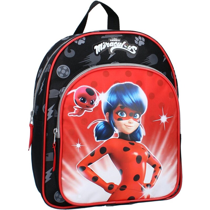 Vadobag Detský / dievčenský batoh s predným vreckom Čarovná lienka - Miraculous Ladybug