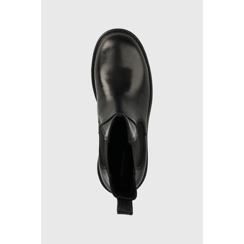 Kožené topánky chelsea Vagabond Shoemakers Cosmo 2.0 dámske, čierna farba, na platforme,