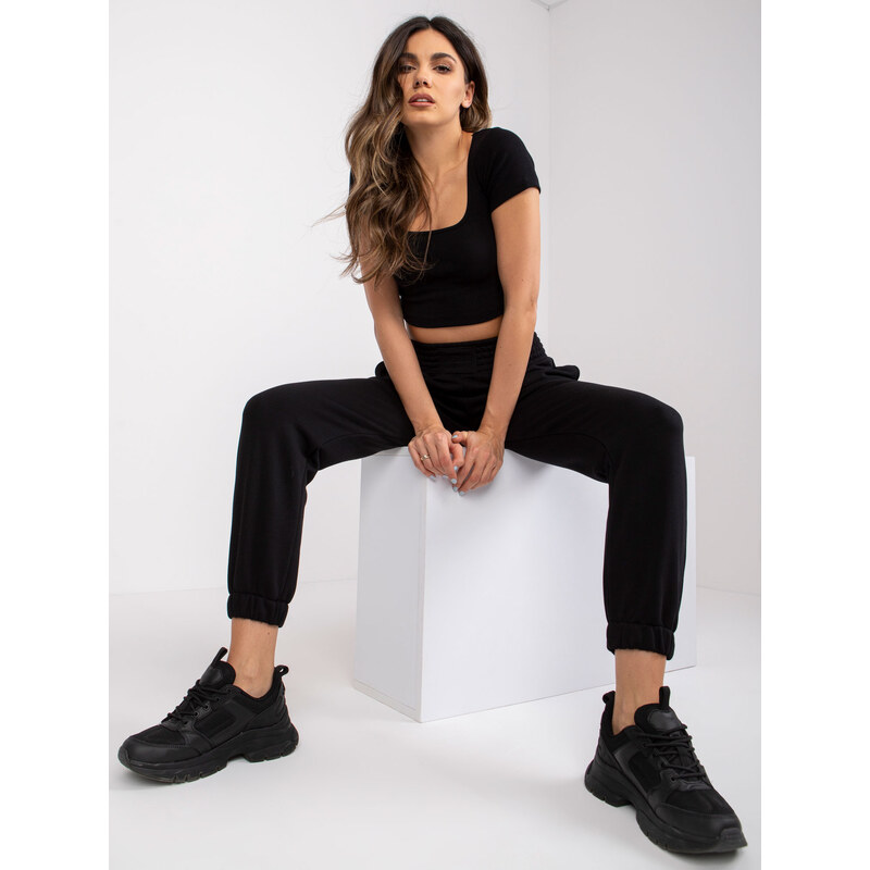 RUE PARIS Sweatpants-RV-DR-7460.11-black 64688196