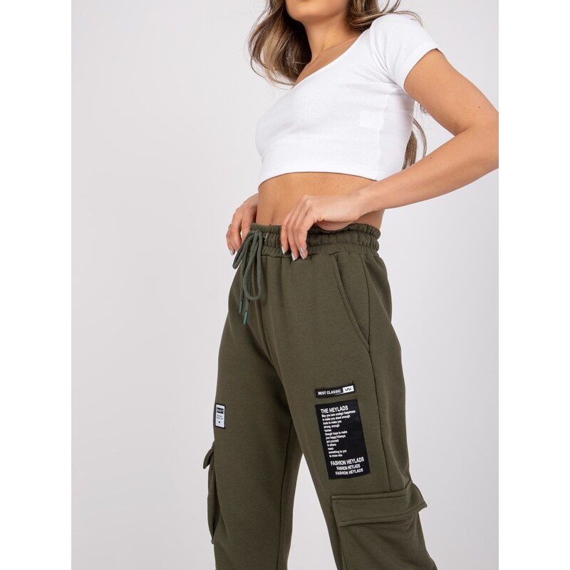 RUE PARIS Sweatpants-RV-DR-7461.03-khaki 64683815
