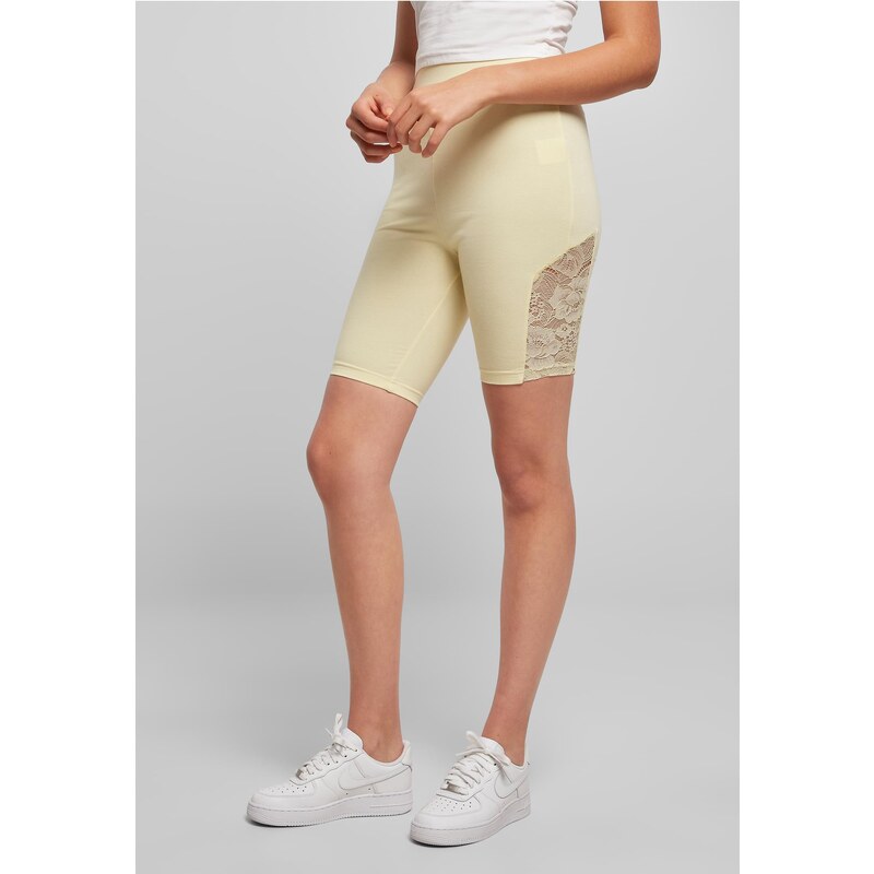 Urban Classics Womens high-waisted cycling shorts with lace insert, 50670563