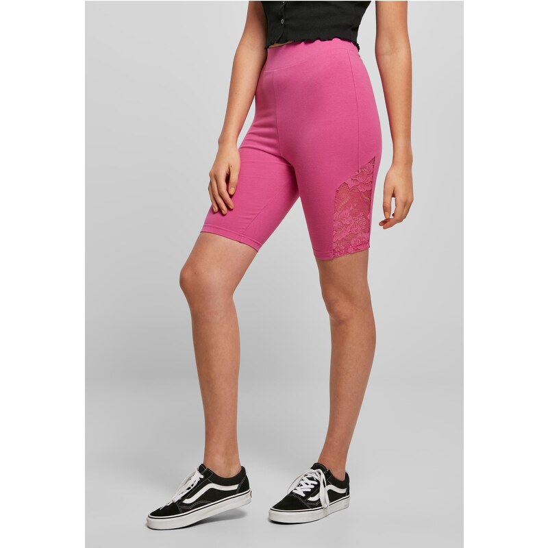Urban Classics Womens high-waisted cycling shorts with lace insert 50684826