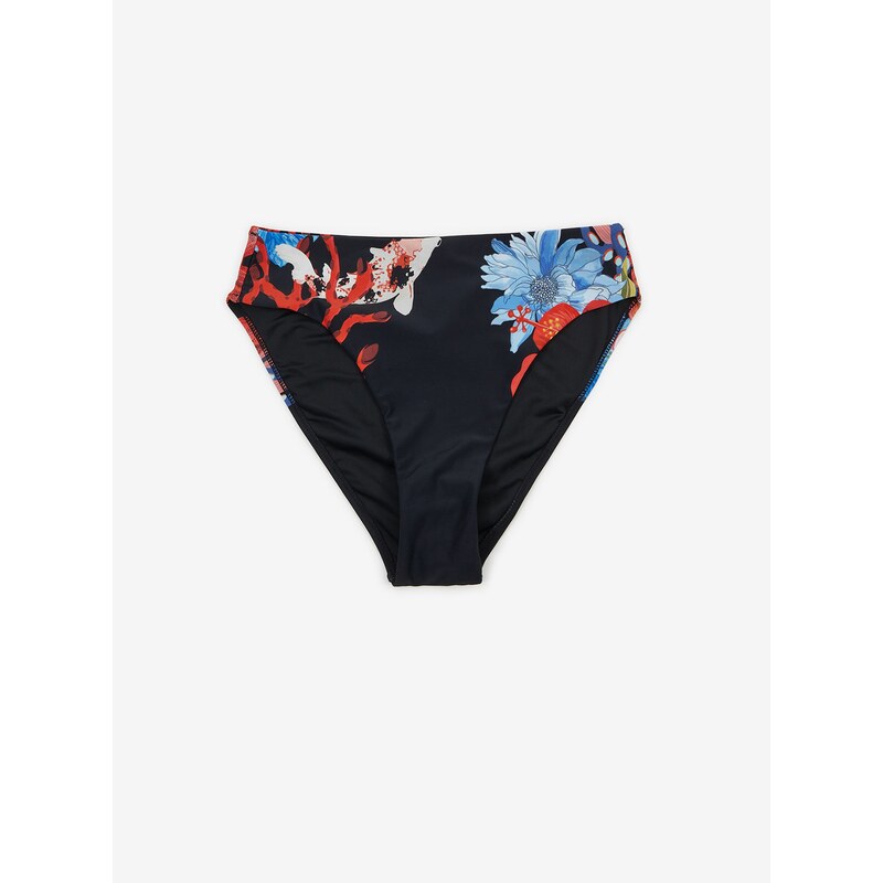 Čierny dámsky vzorovaný spodný diel plaviek Desigual Attina II 66794927