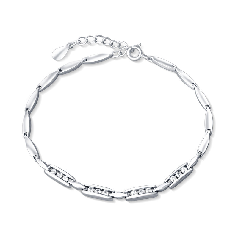 Ligot Strieborný náramok so zirkónmi 46720208