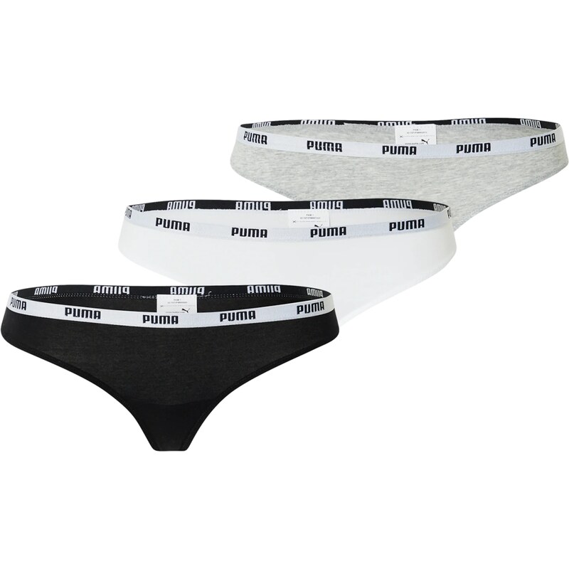 PUMA Nohavičky sivá melírovaná / čierna / biela 57806731