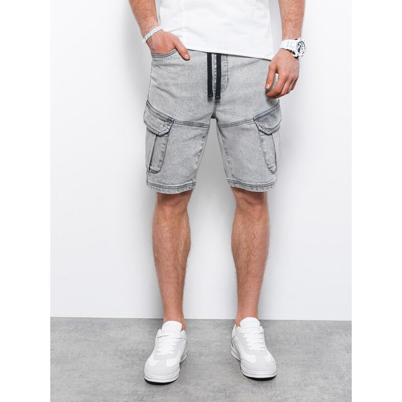 Buďchlap Šedé trendy rifľové kraťasy W362 69158578