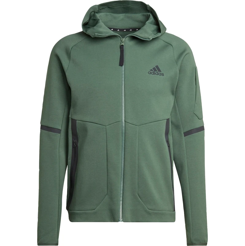 ADIDAS SPORTSWEAR Športová mikina so zipsom zelená / čierna 67728436