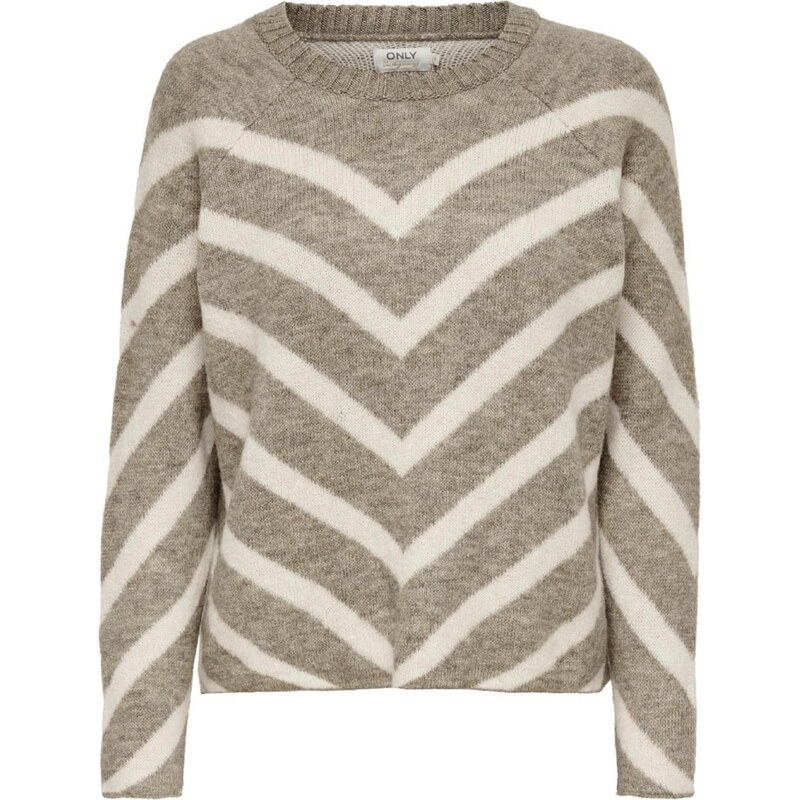 ONLY Sveter ONLEliza sivá / biela 62261541