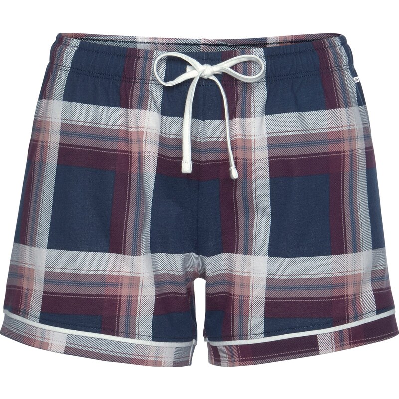 s.Oliver Pyžamové nohavice tmavomodrá / burgundská / šedobiela 54232977