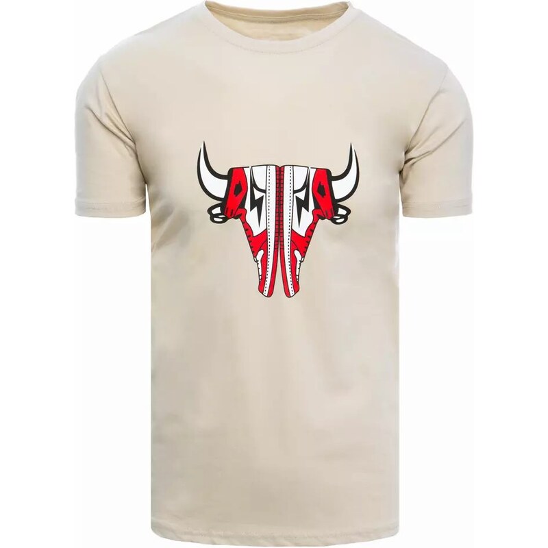 Buďchlap Originálne béžové tričko s potlačou 34055985