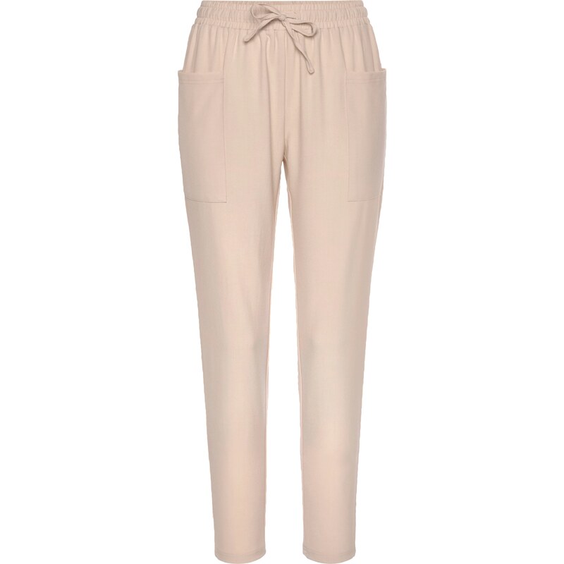 LASCANA Plisované nohavice telová 54231754