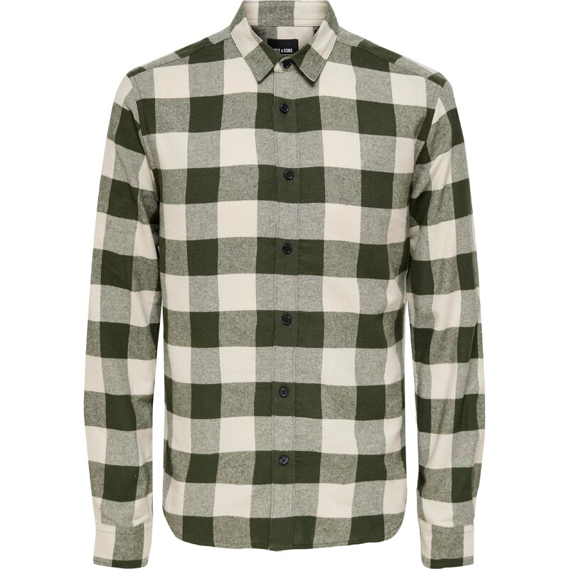Only & Sons Košeľa nebielená / olivová / tmavozelená 34082083