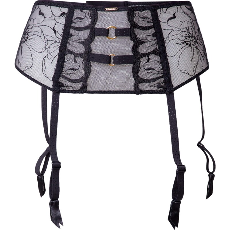 Chantelle Podväzky FLEURS čierna 56794406